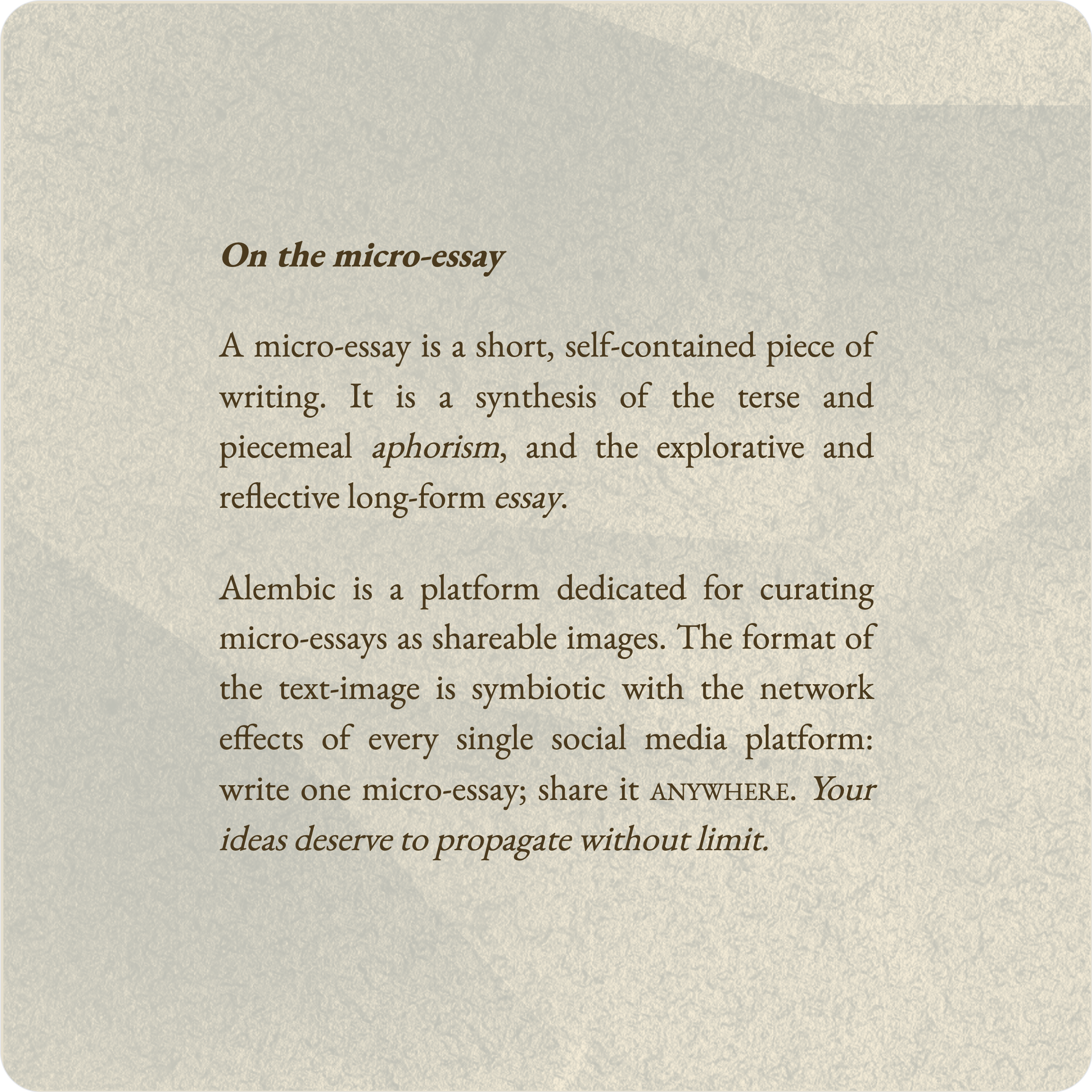 on the micro-essay, old book